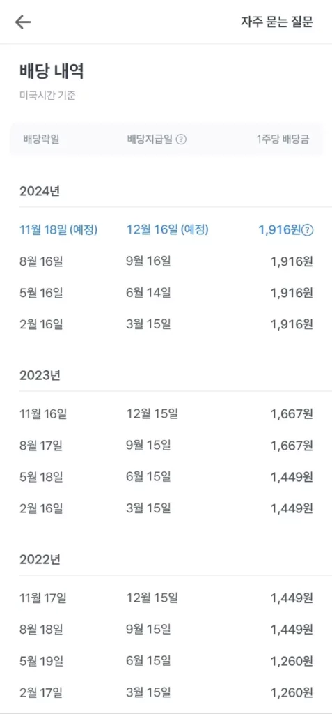 허쉬 매당 내역